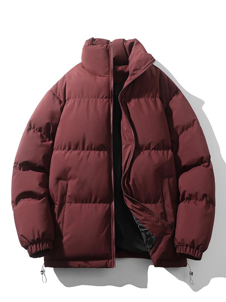 Puffer Jacket - Men's Padded Down Winter Jacket-Men Jackets-Chaps London-Red-S-Chaps London