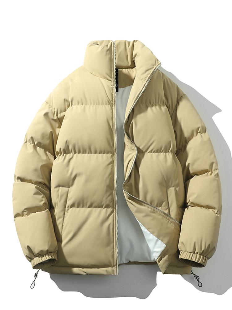 Puffer Jacket - Men's Padded Down Winter Jacket-Men Jackets-Chaps London-Yellow-S-Chaps London