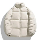 Puffer Jacket - Men's Padded Warm Winter Down-Puffer Jackets-Chaps London-Beige-M-Chaps London