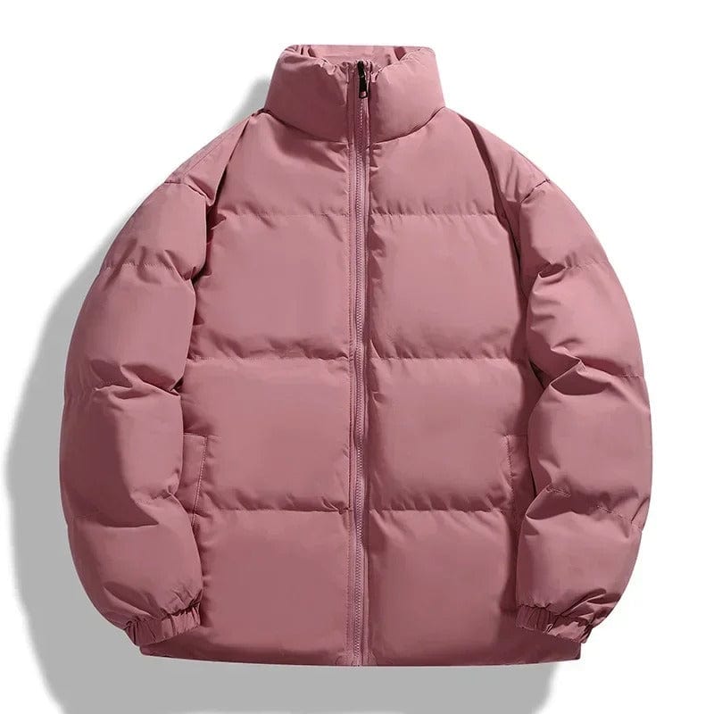 Puffer Jacket - Men's Padded Warm Winter Down-Puffer Jackets-Chaps London-Pink-M-Chaps London