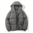 Puffer Jacket - Men's Warm Hooded Winter Down Jacket-Puffer Jacket-Chaps London-Dark Gray-S-Chaps London