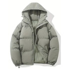 Puffer Jacket - Men's Warm Hooded Winter Down Jacket-Puffer Jacket-Chaps London-Light Gray-S-Chaps London