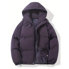 Puffer Jacket - Men's Warm Hooded Winter Down Jacket-Puffer Jacket-Chaps London-Purple-S-Chaps London