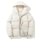 Puffer Jacket - Men's Warm Hooded Winter Down Jacket-Puffer Jacket-Chaps London-White-S-Chaps London