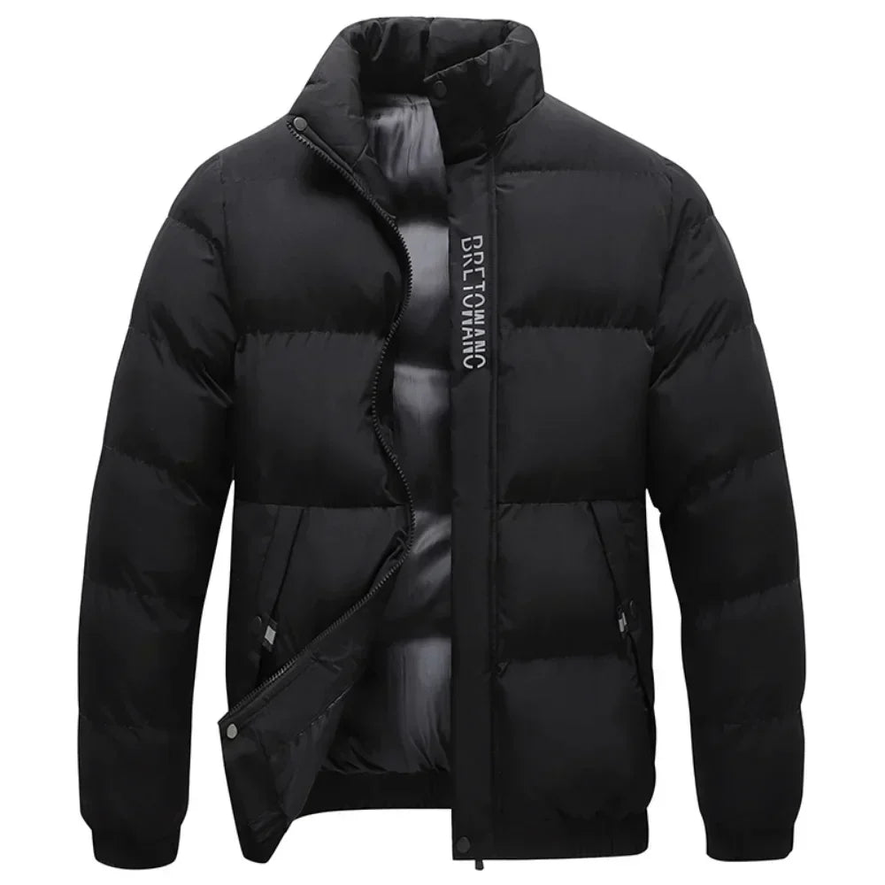Puffer Jacket - Padded Warm Men's Winter Jacket-Winterjas heren-Chaps London-Black-S-Chaps London