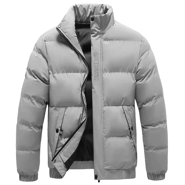 Puffer Jacket - Padded Warm Men's Winter Jacket-Winterjas heren-Chaps London-Gray-S-Chaps London