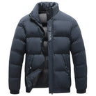 Puffer Jacket - Padded Warm Men's Winter Jacket-Winterjas heren-Chaps London-Navy Blue-S-Chaps London