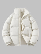 Puffer Jacket | Warm | Fleece Lined | Winter Jacket | Men's Padded Jacket-Puffer Jackets-Chaps London-Beige-M-Chaps London