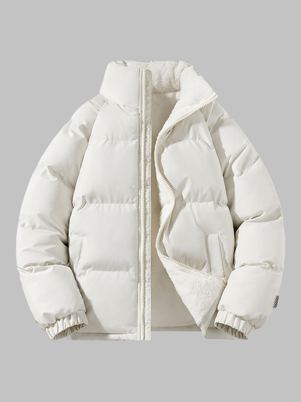 Puffer Jacket | Warm | Fleece Lined | Winter Jacket | Men's Padded Jacket-Puffer Jackets-Chaps London-Beige-M-Chaps London