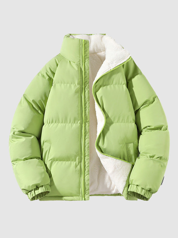 Puffer Jacket | Warm | Fleece Lined | Winter Jacket | Men's Padded Jacket-Puffer Jackets-Chaps London-Green-M-Chaps London