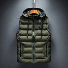 Puffer Vest - Hooded - Sleeveless - Quilted Vest - Men's Winter Vest-Jacken-Chaps London-Green-M-Chaps London