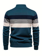 Quarter Zip Jumper - Knitted Half Zip Men's Pullover-Quarter Zip Sweater-Chaps London-Chaps London