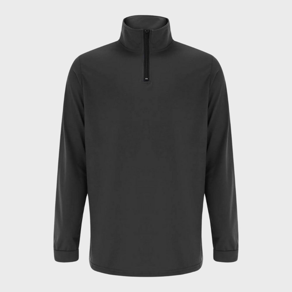 Quarter Zip Jumper - Long Sleeve Men's Pullover-Sweaters-Chaps London-Chaps London