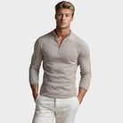 Quarter Zip Jumper - Long Sleeve Polo Men's Jumper-Sweaters-Chaps London-Chaps London