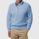 Quarter Zip Jumper - Men's Long Sleeve Knitted-Strickwaren-Chaps London-Chaps London