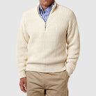 Quarter Zip Jumper - Men's Long Sleeve Knitted-Strickwaren-Chaps London-Chaps London