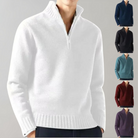Quarter Zip Jumper - Men's Regular Fit Knitted-Sweaters-Chaps London-Chaps London