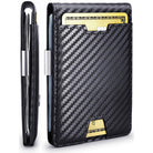 RFID Wallet - Men's Money Clip Faux Leather-Wallet-Chaps London-Black-Chaps London