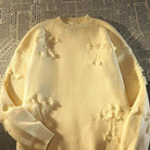 Ripped Sweater | Loose Fit | Pullover | Ripped Jumper | Men's Clothing-Sweaters-Chaps London-Yellow-S-Chaps London