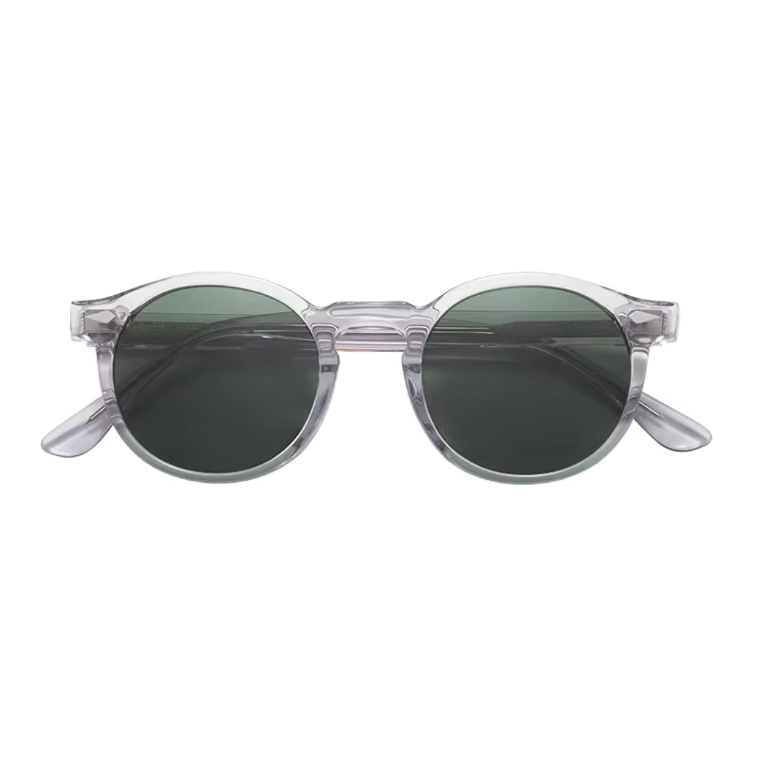 Round Sunglasses - Men's Polarised UV Protection Shades-Zonnebril-Chaps London-Transparent-Chaps London