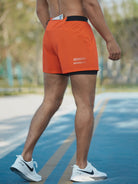Running Shorts - 2-in-1 - Quick Dry - Gym Shorts - Men's Shorts-Sportbroek man-Chaps London-Orange-XS-Chaps London