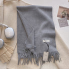 Scarf - Men's Tassel Shawl Winter Wrap-Scarf-Chaps London-Grey-Chaps London
