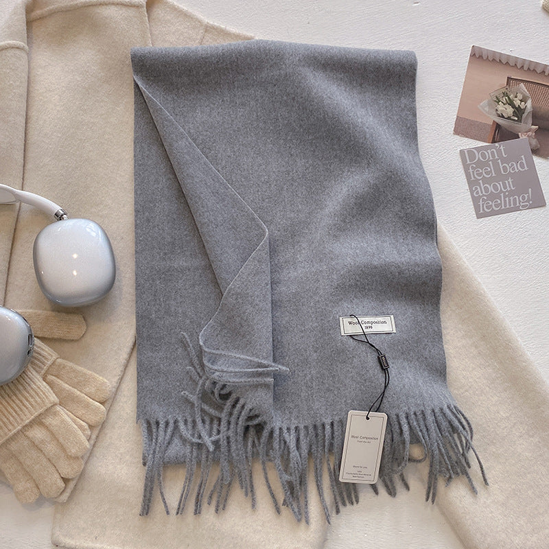 Scarf - Men's Tassel Shawl Winter Wrap-Scarf-Chaps London-Grey-Chaps London
