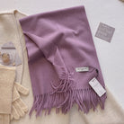 Scarf - Men's Tassel Shawl Winter Wrap-Scarf-Chaps London-Light Purple-Chaps London