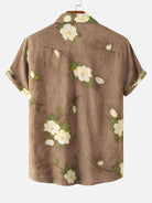 Short Sleeve Shirt - Turn Down Collar - Floral - Button-Up Shirt - Men's Shirts-Shirts-Chaps London-Chaps London