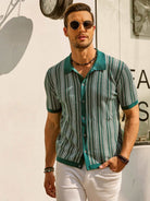 Short Sleeve Shirt | Vintage | Striped | Collared Shirt | Men's Shirts-Chaps London-Chaps London