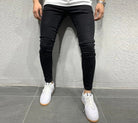 Skinny Jeans - Comfortable - Slim Fit - Stretch Jeans - Men's Jeans-Stretch Denim Cargo Pants-Chaps London-Black-S-Chaps London