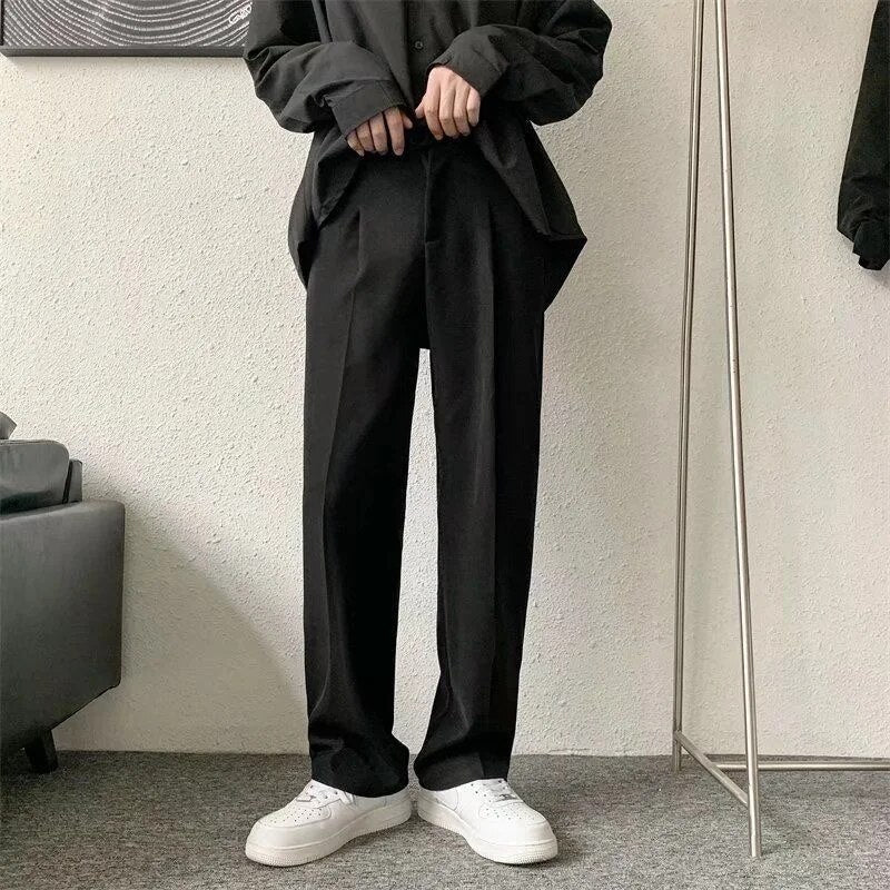 Slack Pants - Straight Leg - Loose Fit - Pleated Pants - Men's Pant's-Chaps London-Chaps London