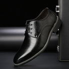 Smart Shoes | Derby | Lace-Up | Classic | Men's Dress Shoes-Derby Shoes-Chaps London-Black-UK 5-Chaps London