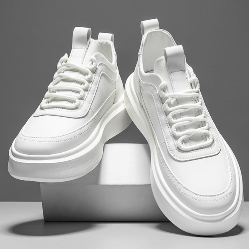 Sneakers - White - Laces - Walking Shoes - Men's Shoes-Sneakers-Chaps London-White-38-Chaps London