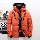 Snow Jacket | Hooded | Puffer | Down Jacket | Men's Winter Jackets-Chaps London-Orange-XS-Chaps London