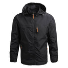 Softshell Windbreaker - Men's Hooded Waterproof Windproof Jacket-Windbreakers-Chaps London-Black-S-Chaps London