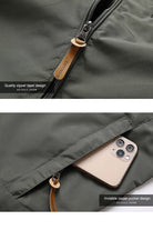 Softshell Windbreaker - Men's Hooded Waterproof Windproof Jacket-Windbreakers-Chaps London-Chaps London