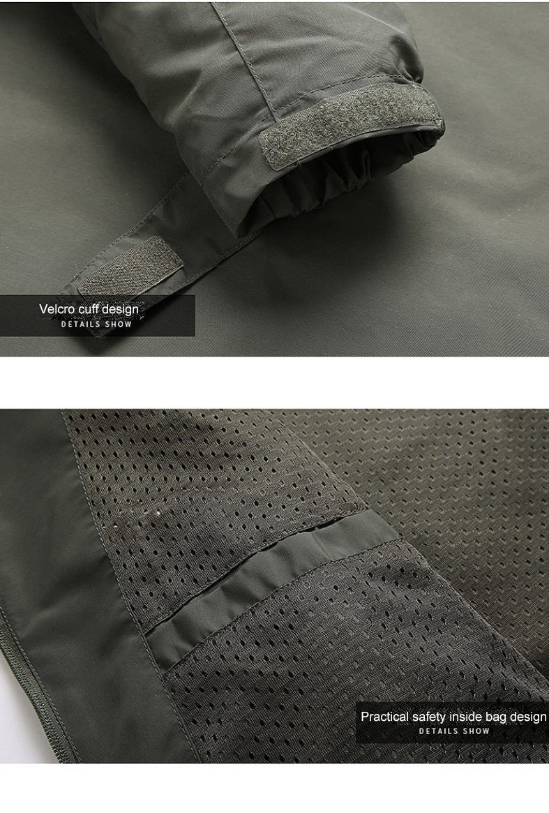 Softshell Windbreaker - Men's Hooded Waterproof Windproof Jacket-Windbreakers-Chaps London-Chaps London