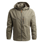 Softshell Windbreaker - Men's Hooded Waterproof Windproof Jacket-Windbreakers-Chaps London-Khaki-S-Chaps London
