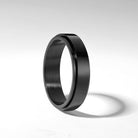 Spinner Ring - Men's Stainless Steel Fidget Band-Ring-Chaps London-Black-5-Chaps London