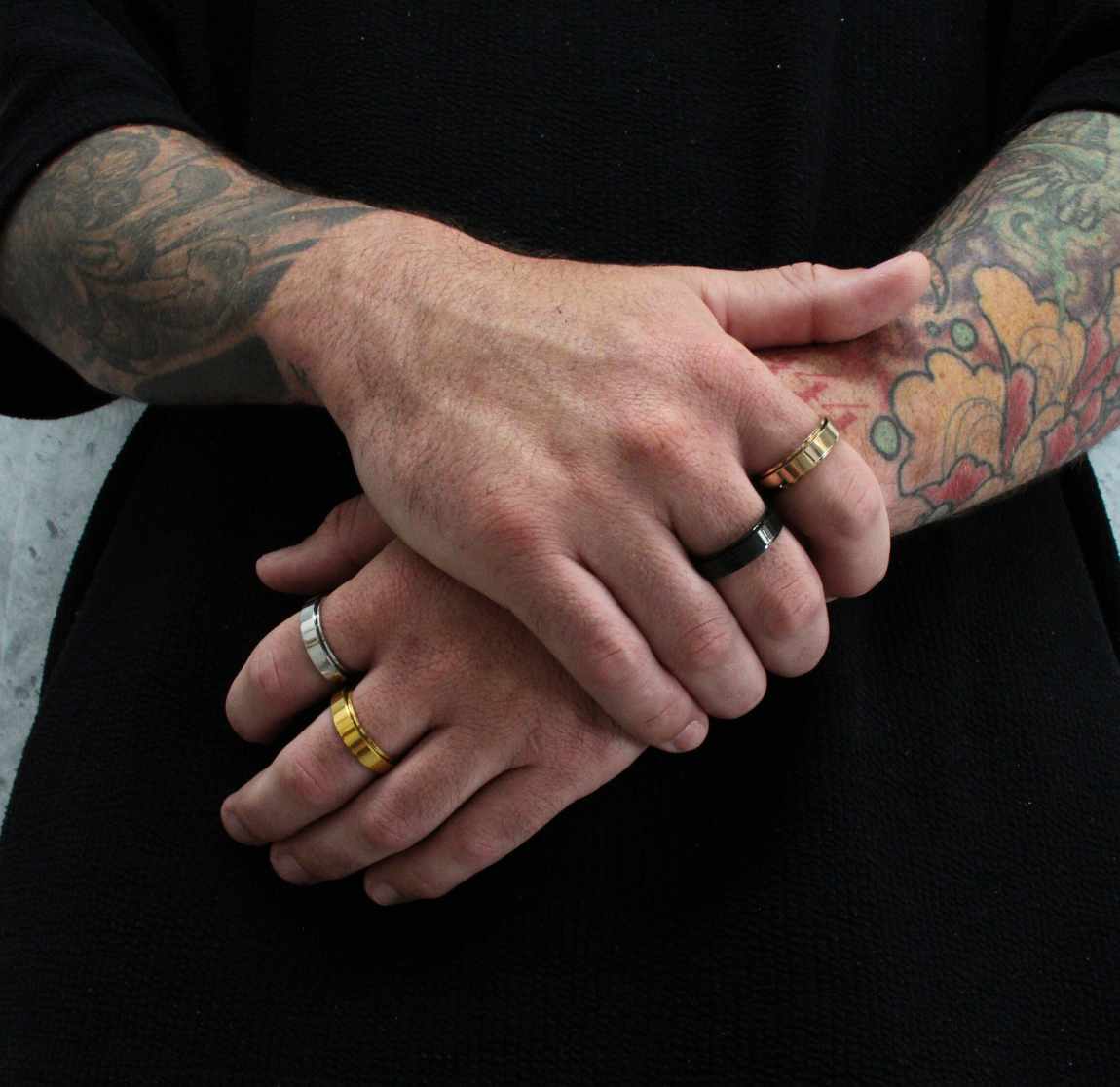 Spinner Ring - Men's Stainless Steel Fidget Band-Ring-Chaps London-Chaps London