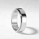Spinner Ring - Men's Stainless Steel Fidget Band-Ring-Chaps London-Silver-5-Chaps London