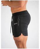 Sports Shorts - Men's Drawstring Activewear Gym Shorts with Pockets-Sportbroek man-Chaps London-Chaps London