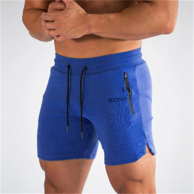Sports Shorts - Men's Drawstring Activewear Gym Shorts with Pockets-Sportbroek man-Chaps London-Dark Blue-S-Chaps London