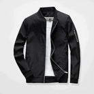 Spring Jacket - Men's Lightweight Zip-Up Bomber Jacket-Bomber Jackets-Chaps London-Black-M-Chaps London