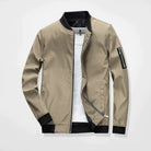 Spring Jacket - Men's Lightweight Zip-Up Bomber Jacket-Bomber Jackets-Chaps London-Khaki-M-Chaps London