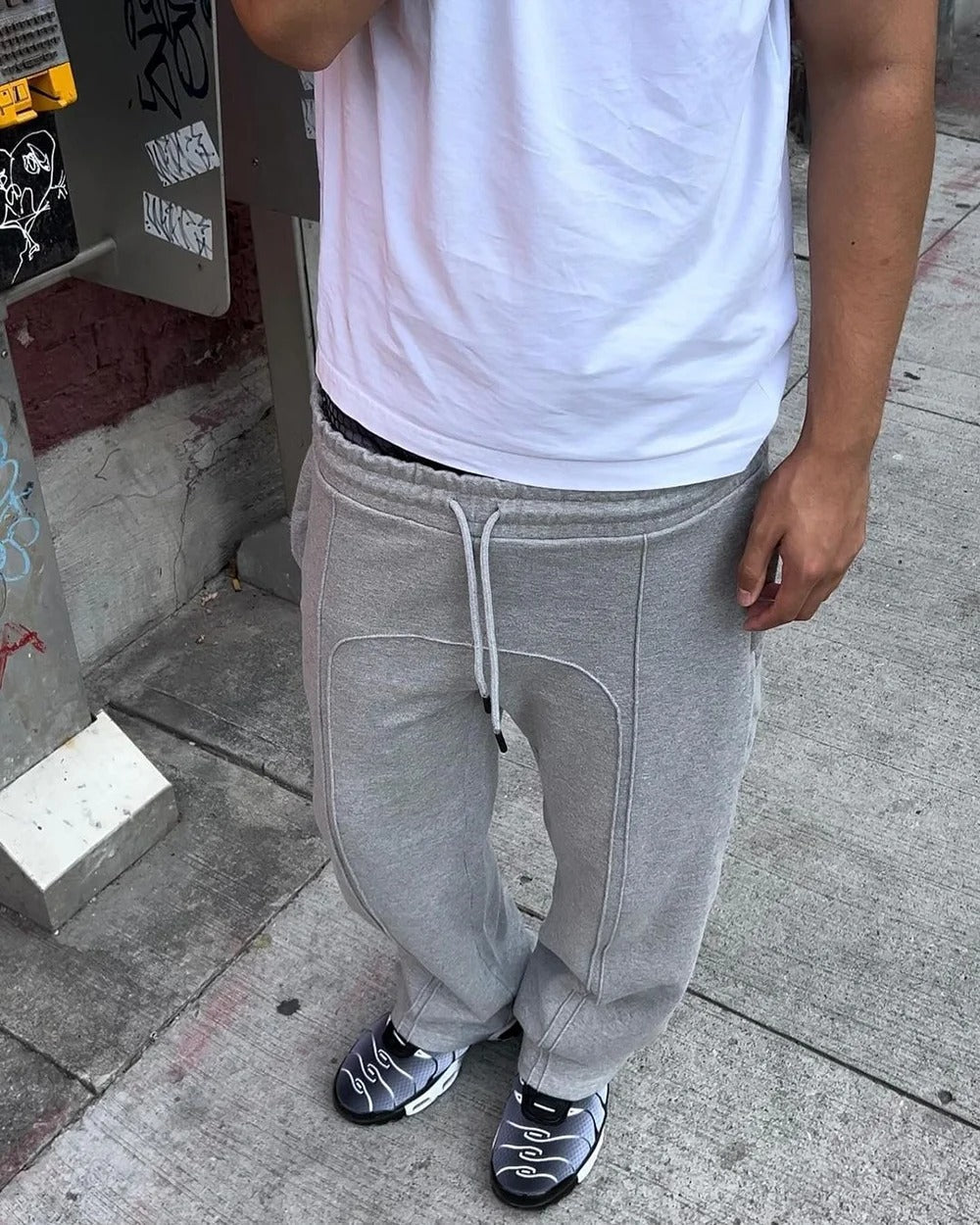 Straight Leg Joggers - Men's Baggy Drawstring-Joggers-Chaps London-Chaps London