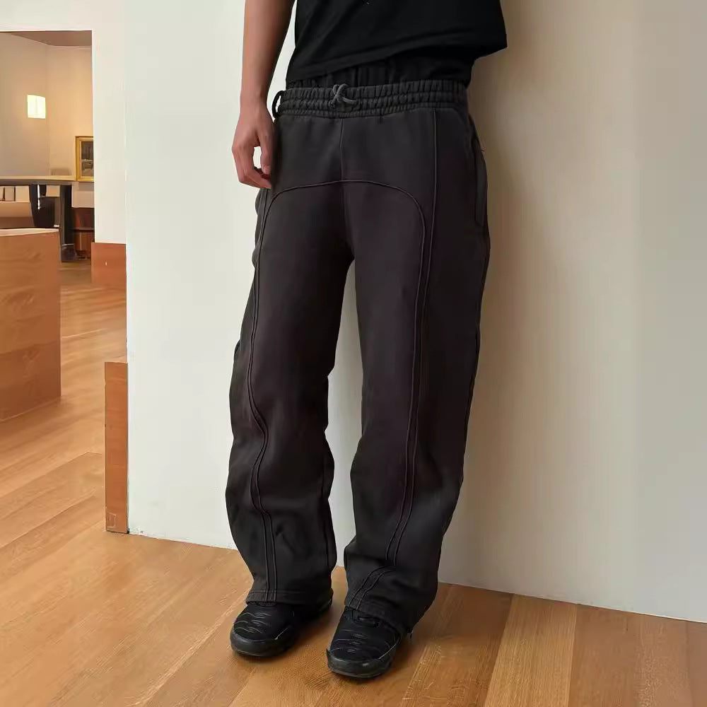 Straight Leg Joggers - Men's Baggy Drawstring-Joggers-Chaps London-Chaps London