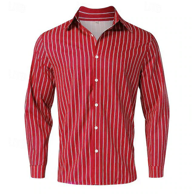 Striped Shirt | Long Sleeve | Slim Fit | Buttoned Up Shirt | Men's Shirts-Men's Long Sleeve Striped Shirt-Chaps London-Chaps London