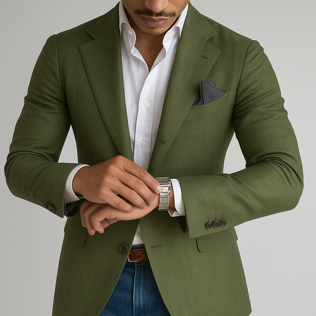 Suit Jacket - Formal - Tailored - Suit Blazer - Men's Blazer-Blazers-Chaps London-Light Green-S-Chaps London